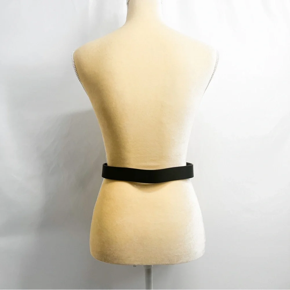 BRANDY MELVILLE BLACK FAUX LEATHER SILVER HEART BELT - Picture 8 of 11